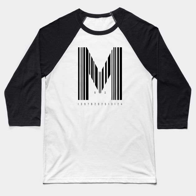 Mighty Max Bar Code (BLACK) Baseball T-Shirt by awskky